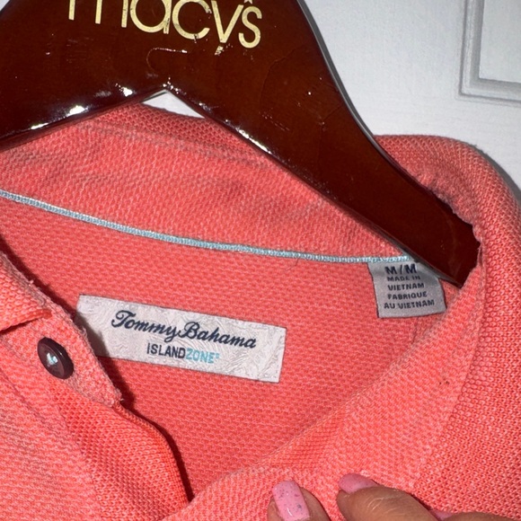 Tommy Bahama Men's Polo in Coral - Picture 3 of 4